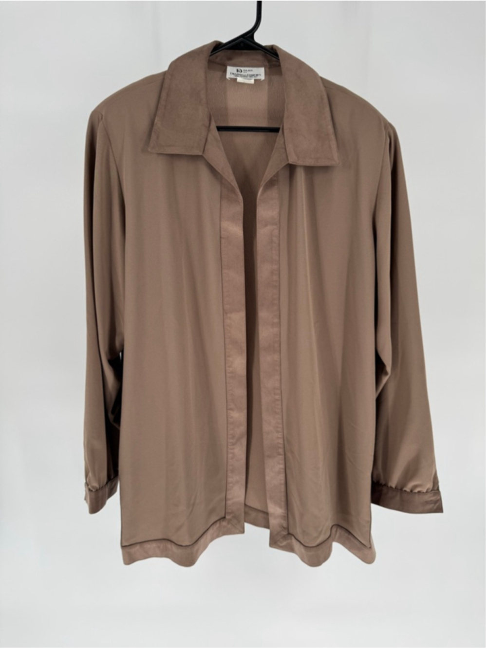 Drapers & Damons Woman's Button Down Shirt Size 16 Brown